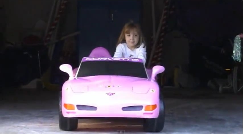 Video: A Little Girl and Her Pink Corvette Are a Heck of a Pair