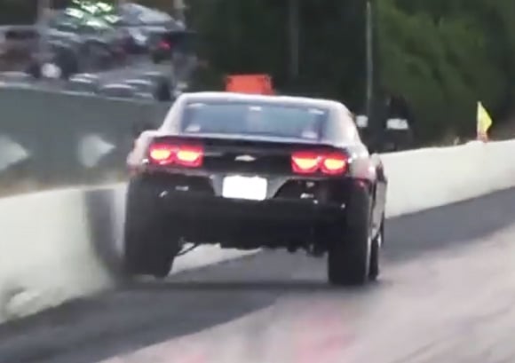 Video: Picturesque COPO Camaro Wheelstand Ends In The Wall