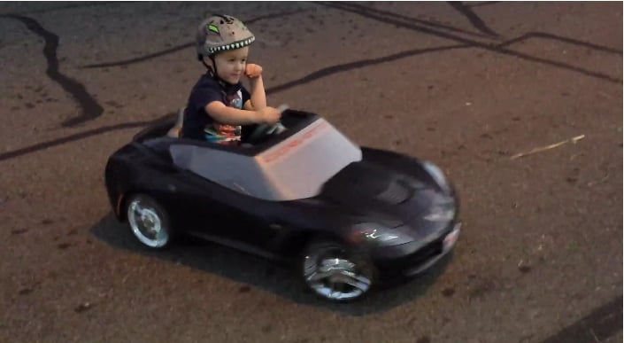 Video: 3 1/2-Year Old Pilots C7 Power Wheels in Awesome Donuts