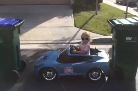 Video: Drifting Like A Pro In C7 Power Wheels - And She's Only Three