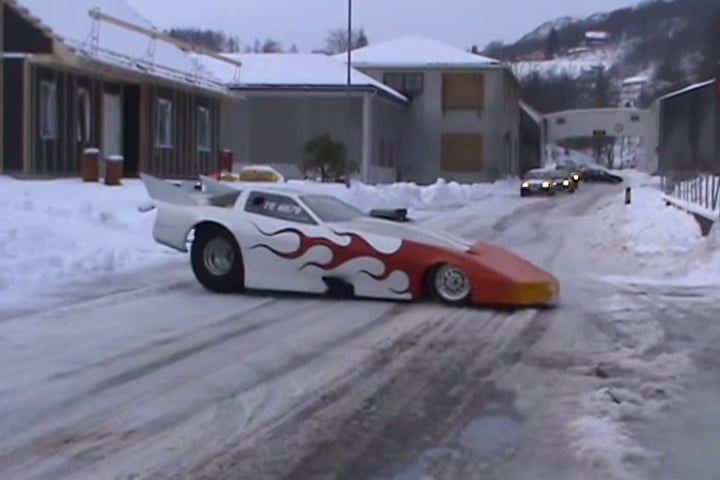 Video: Corvette-Shaped Funny Car Fights The Icy Streets In Norway - LSX  Magazine