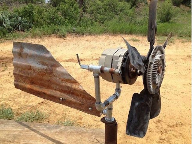 Homemade Wind Generator Made With A GM 1-Wire Alternator