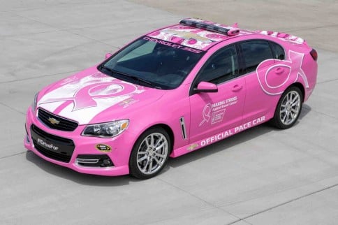 Chevy SS Sedan Pace Car Painted Pink For Breast Cancer Awareness