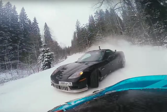 Video: Watch A Supra And A C6 Do A Little Misbehavin' In The Snow