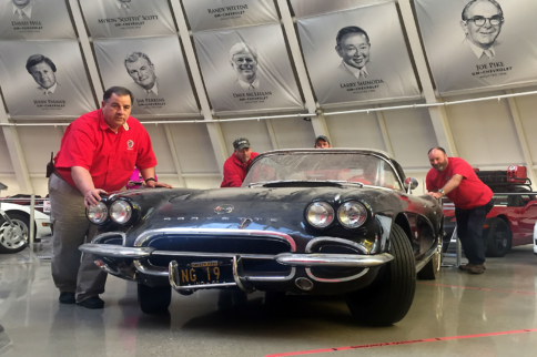 1962 Tuxedo Black NCM Sinkhole Corvette Is Back On Top