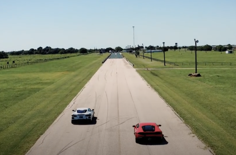 C8 Corvette Takes On A Lamborghini In A Drag Race