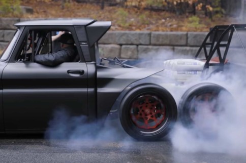 VIDEO: Watch this Supercharged Truck Do A Tandem Burnout